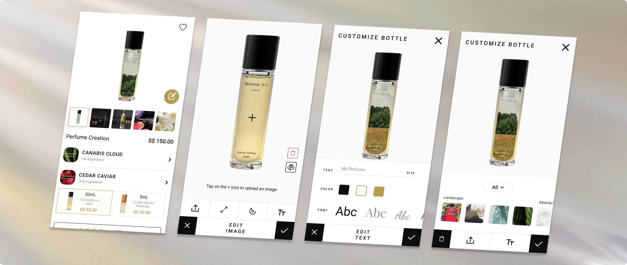 Maison 21G: bottle customization
