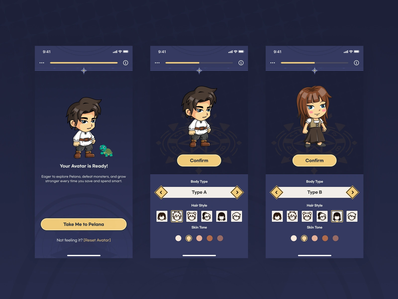 Original design study: Avatar creation