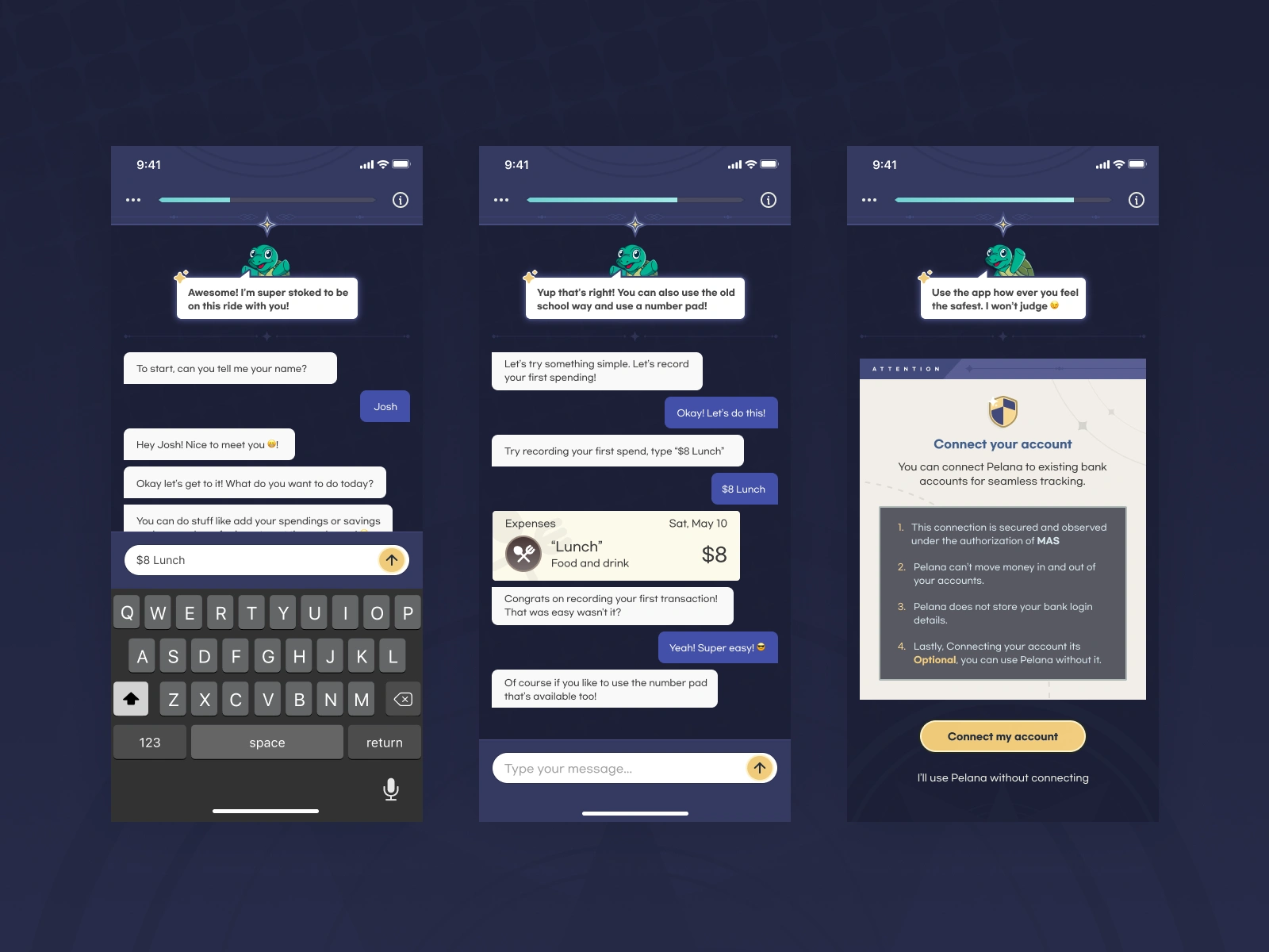 Original design study: Chat-based expense logging