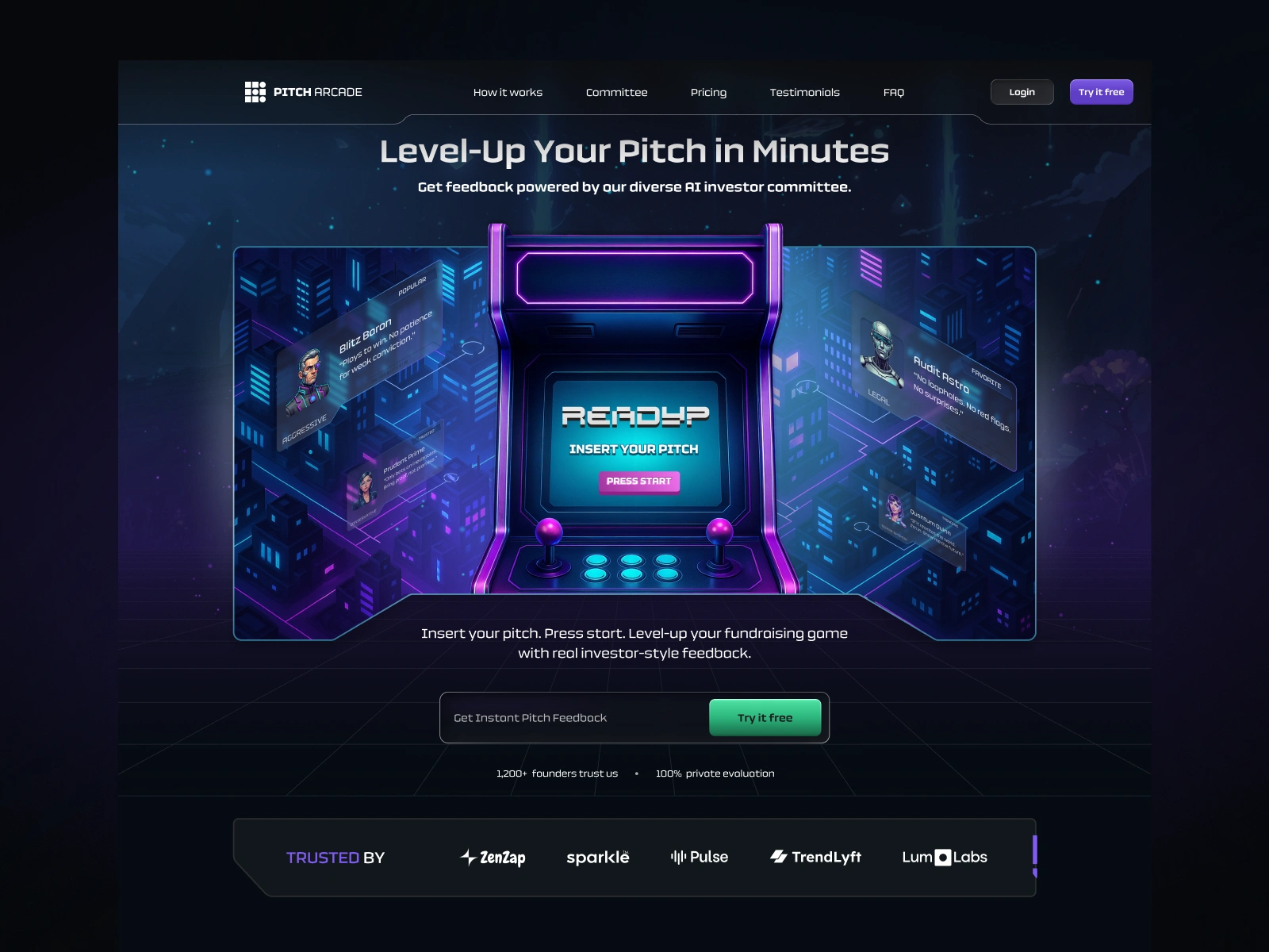 Pitch Arcade : AI Startup Evaluation Platform