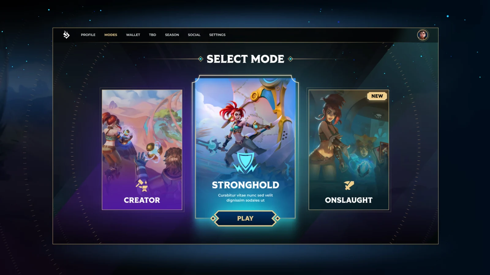 Seedworld: Game mode selection